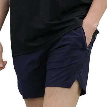 Спортивные шорты, мужские короткие штаны для спортивных тренировок со встроенным шнурком, Дышащие спортивные свободные шорты для бега Ice Silk
