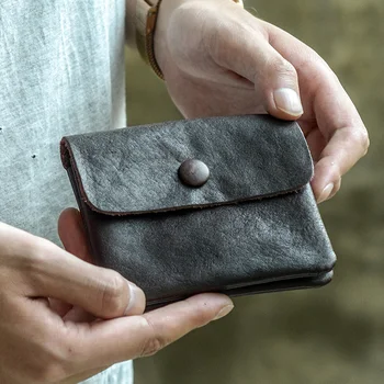 Мужская сумка ручной работы AETOO из натуральной кожи для самовывоза женская молодежная мини-повседневная сумочка для монет