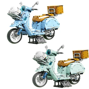 Новые 1828шт Технические Строительные блоки для мотоциклов 1: 5, модель MOC, Креативные Велосипедные Кирпичи, Игрушки для детей, Рождественский Подарочный набор