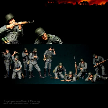 Наборы моделей солдата из смолы 1/35, бесцветная и собранная самостоятельно фигурка A-1362