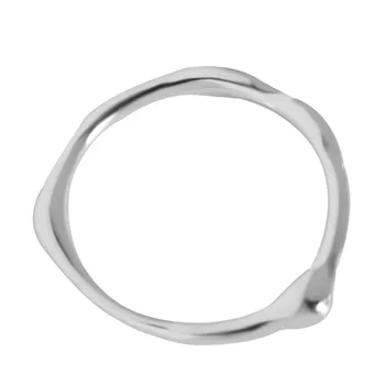 Нишевый дизайн, персонализированное, минималистичное и универсальное кольцо из жидкого металла из серебра 925 пробы для женских колец