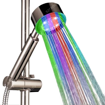 Многоцветная быстросветящаяся насадка для душа в ванной комнате с гидроэнергетикой без цветной коробки 8008-A17