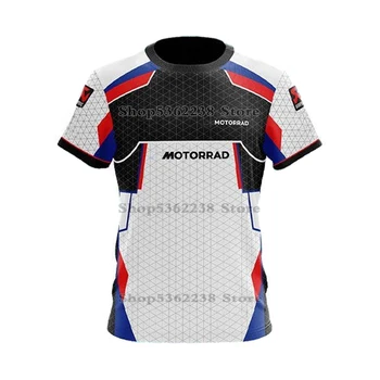 World SBK Для BMW Motorrad Racing Team, Ралли, мотоспорт, мотоциклетная футболка, Летние мужские быстросохнущие дышащие трикотажные изделия, Черный, белый