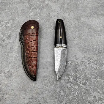 Новое поступление, Дамасский тактический охотничий нож для самообороны, выживания в кемпинге на открытом воздухе, прямые ножи, Мини-Фруктовый нож, EDC Инструмент