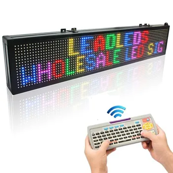 40 x 6-дюймовая Удаленная клавиатура с разрешением 16 * 128 пикселей, Полноцветная RGB Светодиодная вывеска С информацией о перемещении P7.62 внутренний светодиодный экран дисплея