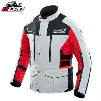 Мотоциклетная куртка с подогревом DUHAN, мужская куртка для мотокросса, водонепроницаемая зимняя мотоциклетная куртка Chaqueta для защиты тела от холода, непромокаемый костюм