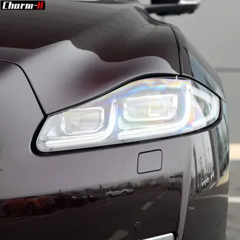 2X Автомобильная Фара Самовосстанавливающаяся Защитная Пленка Прозрачная Наклейка из ТПУ для Jaguar XJ X351 2010-2019 XJR XJL Аксессуары