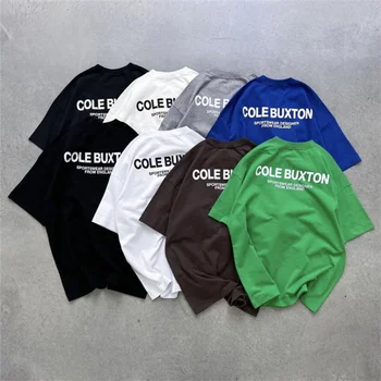 Унисекс, футболки с коротким рукавом и лозунгом Cole Buxton с минималистичным буквенным принтом, высококачественная футболка CB Streetwear 1:1.