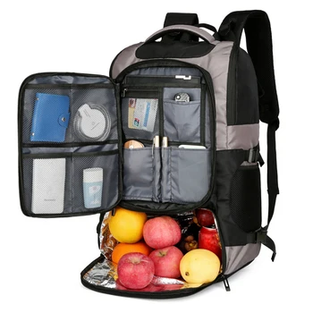 Рюкзак для пикника Легкий Изолированный Прохладный рюкзак для ланча, дорожная сумка большой емкости для кемпинга, пешего туризма, пикника на пляже