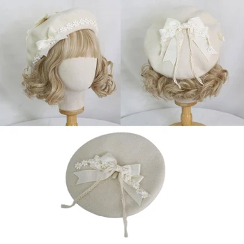Берет в стиле Лолиты, берет Balmoral, Универсальная модная шляпа, женская модная шляпа художника с напуском для квадратного круглого лица