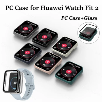 Чехол для ПК Huawei Watch Fit 2 Стеклянная Защитная Пленка Для Экрана Твердая Крышка Корпуса Huawei fit fit2 Прозрачный Корпус Часов Аксессуары Для Умных Часов