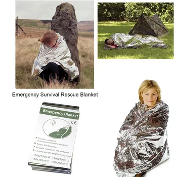 Спасательное Аварийное одеяло Survive Thermal Инструмент для оказания первой помощи в виде теплой сухой фольги