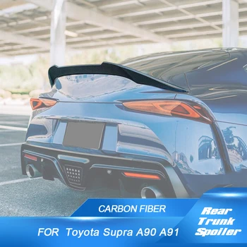 Настоящий карбоновый задний спойлер багажника Гоночное крыло для Toyota Supra J29 2018-2022 Задний задний багажник Утиный Спойлер Крыло Багажник
