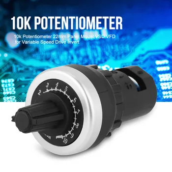 Панель потенциометра вариатора VFD VSD 22 мм Инвертирующий переключатель сопротивления 10k
