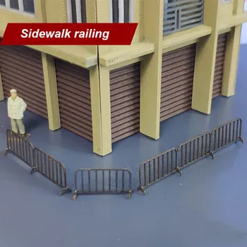 4шт 1/87 Тротуарный забор Сцена, соответствующая игрушечному зданию Модель поезда Ho Scale Аксессуары