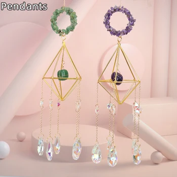 Красочные кристаллы Suncatchers Подвесные украшения для стен, сделанные своими руками, украшения для дома
