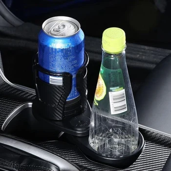Регулируемый на 360 ° Двойной автомобильный подстаканник, подставка для напитков, Универсальные 2 В 1 Поворотные Автоматические Держатели для напитков, Подставка для пластиковых бутылок с водой