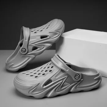 2023 Новые Мужские Сандалии Легкая Повседневная Обувь EVA Обувь С Отверстиями На Мягкой Подошве Сабо Уличные Пляжные Тапочки Falt Садовая Обувь