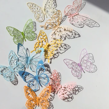 6 Листов В поисках трехмерного полого кружевного материала серии Butterfly Бумага для творчества, литературный коллаж своими руками, канцелярские принадлежности в стиле деко
