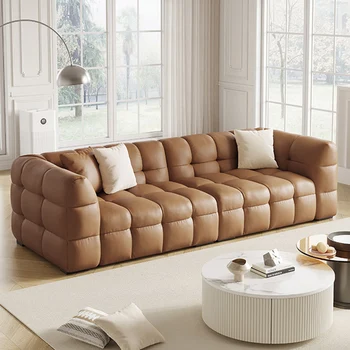 Современный надувной диван для гостиной, Кожаный Фарфоровый диван, Роскошный Складной U-образный диван, мебель для гостиной MZY