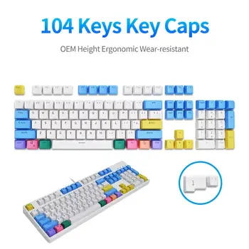 Стильные колпачки для ключей, износостойкие Легкие колпачки для клавиатуры, красочные колпачки для клавиатуры с механической подсветкой для офисных колпачков для ключей