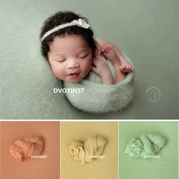 Dvotinst Реквизит для фотосъемки новорожденных, Вязаное мягкое плюшевое оберточное фоновое одеяло, студийные съемки, реквизит для фотосессии Fotografia
