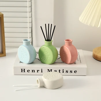 Керамическая ваза в скандинавском стиле, Ароматерапевтическая ваза для цветов, креативное растение, Гидропонная бутылка, украшение рабочего стола для домашнего офиса, простой террариум