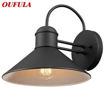 Наружный настенный светильник OUFULA Классические светодиодные бра, освещение водонепроницаемого дома для виллы на крыльце