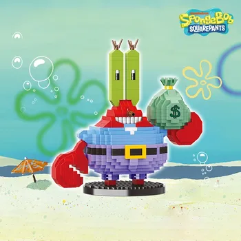 Новый блок микрочастиц SpongeBob SquarePants, блок City Patrick Star, детские игрушки, подарки на день рождения, детские игрушки-орнаменты для взрослых