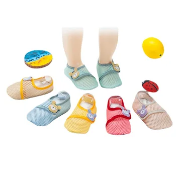 Детские носки в пол, нескользящая летняя обувь и носки из тонкой сетки, дышащие Носки для девочек