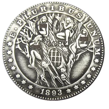 HB (110) US Hobo Morgan Dollar Посеребренная копия монеты