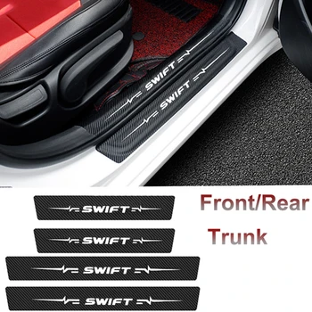 для Suzuki SWIFT Автомобильные наклейки с логотипом, Порог багажника, наклейка на пороги с защитой от царапин, водонепроницаемая пленка, автомобильные аксессуары