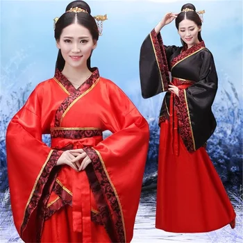 Национальный китайский танцевальный костюм Hanfu Для мужчин, древний косплей, традиционная китайская одежда для женщин, одежда Hanfu, женское сценическое платье