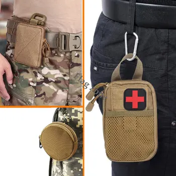 Тактическая сумка Molle EDC, сумка-органайзер для медицинских принадлежностей, военный мужской кошелек, маленькая поясная сумка, сумка для аксессуаров для охоты на открытом воздухе