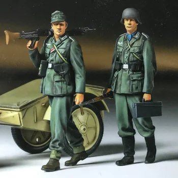  Набор моделей солдата из смолы в масштабе 1/35, Немецкий пулемет, Группа из 2 человек, макет микро сцены GK, Неокрашенная игрушка 