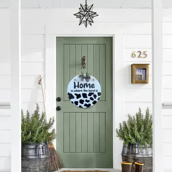 Знак приветствия на двери, практичный привлекательный легкий деревянный подвесной орнамент для передней двери, домашний декор