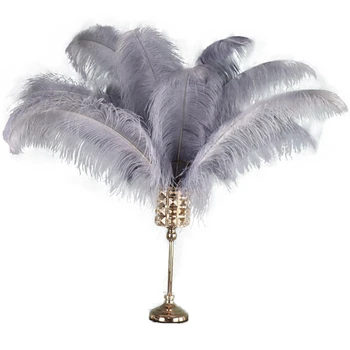 Серые страусиные перья для украшения 15-70 см, большое серое перо на голове, центральные элементы стола для поделок, украшение для карнавала