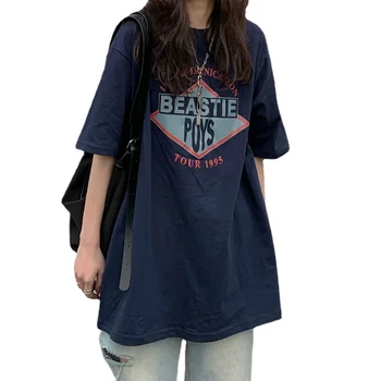 2023 Женские футболки в стиле харадзюку, женские футболки с коротким рукавом, Летняя брендовая рок-одежда, топы для девочек, футболки из 100% хлопка.