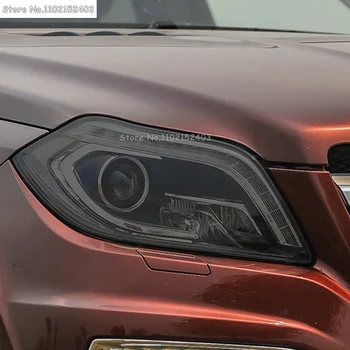 2 шт. Защитная пленка для автомобильных фар, прозрачная черная наклейка из ТПУ для Mercedes Benz GL Glass X166 2013 2014 2015 Аксессуары