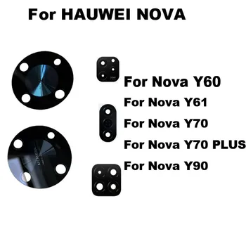 1 шт. Оригинальная новинка для Huawei Nova Y60 Y61 Y70 Plus Y90, стеклянная задняя линза камеры с клейкой наклейкой