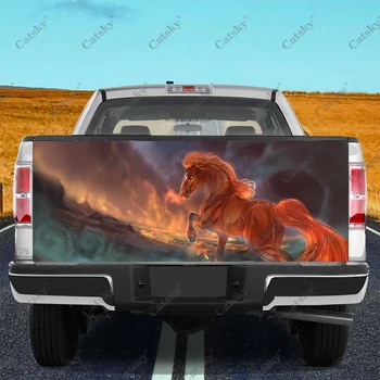 Пленка для крышки багажника грузовика Fantasy - Horse Материал профессионального класса, универсальный, подходит для полноразмерных грузовиков, устойчивый к атмосферным воздействиям и безопасен для автомойки