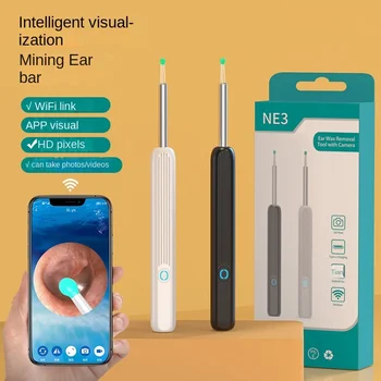 Приложение WIFI Визуальный ушной совок, эндоскоп, 3,9 мм HD Объектив, водонепроницаемая камера, Беспроводной интеллектуальный инструмент для чистки ушей, бороскоп