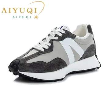 AIYUQI, Женская спортивная обувь из натуральной кожи, Новинка весны 2023 года, Обувь Forrest Gump, женская повседневная обувь для папы