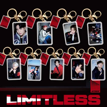 Kpop Idol Брелок Для ключей ATEEZ Limitless Новый Альбом Акриловая Цепочка для ключей Аксессуары Брелок Для ключей Милый Кулон Брелок Для ключей Подарки Коллекция фанатов