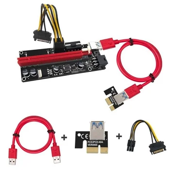 VER009S Plus PCI-E Riser Card 009S PCIE от 1X до 16X Удлинитель 6Pin Power 30 см 60 См 100 СМ Кабель USB 3.0 для Видеокарты
