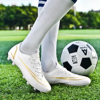 2023 Новые мужские футбольные бутсы для взрослых и детей, футбольные бутсы с высокими щиколотками, спортивная обувь для тренировок на траве, мужские кроссовки