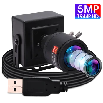 5-Мегапиксельная CMOS Высокой Четкости OV5640 MJPEG Ручной Зум С Переменным Фокусным Расстоянием 2,8-12 мм Объектив Mini USB Камера Android Linux Windows, Бесплатная доставка