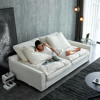 Технология изготовления дивана из мягкой ткани Beiou bu sofa
