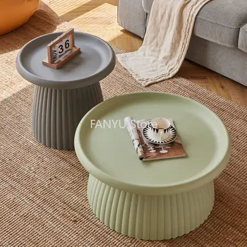 Современные роскошные журнальные столики с круглой белой минималистичной стороной, журнальные столики небольшого дизайна, бытовая мебель для дома Stolik Kawowy WZ50CT