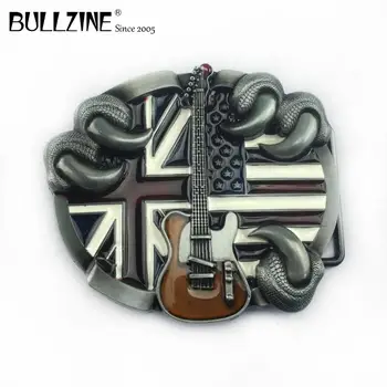 Пряжка для ремня для гитары Bullzine с оловянной отделкой FP-03197 в наличии на складе